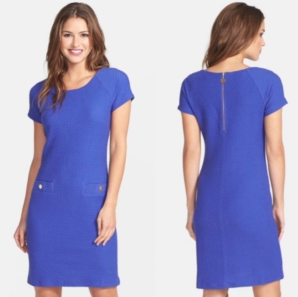 Lilly Pulitzer Indigo Coco Textured Shift Dress M